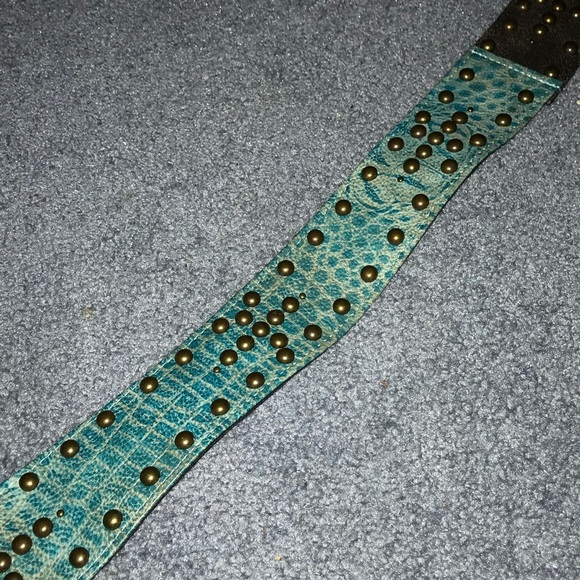 Wide Leather Fashion Belt - Picture 6 of 8